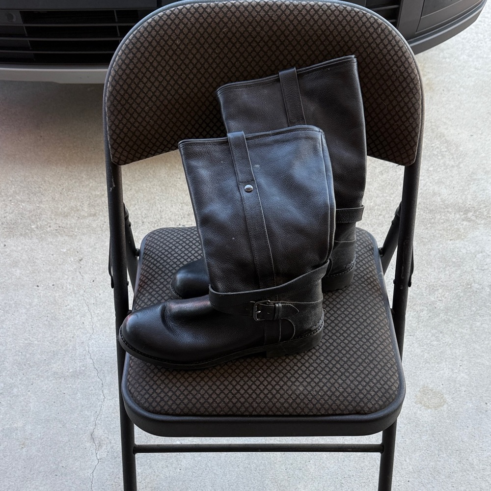 Coach Black Leather Riding Boots
